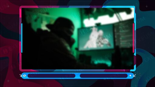 Red and Blue Webcam Overlay
