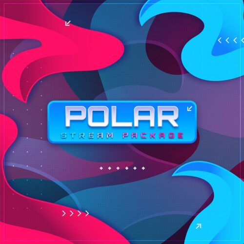 Polar Red and Blue Animated Stream Overlay