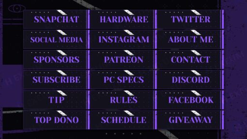 Purple Twitch Panels