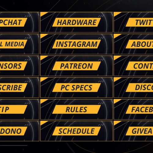 Orange Twitch Panels