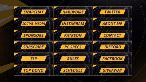 Orange Twitch Panels