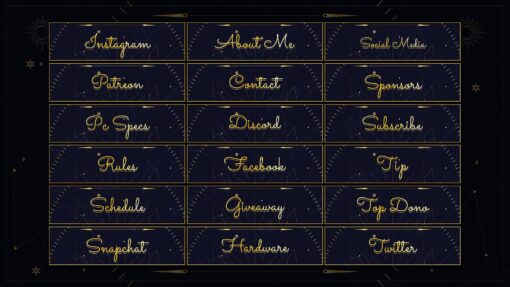 Celestial Twitch Panels