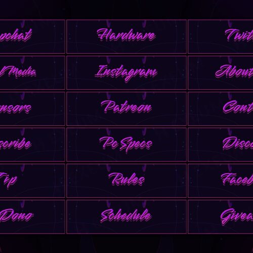 Purple Twitch Panels