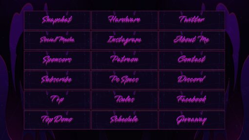 Purple Twitch Panels