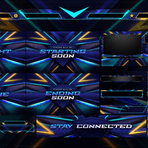 rocket league twitch overlay package stream layout