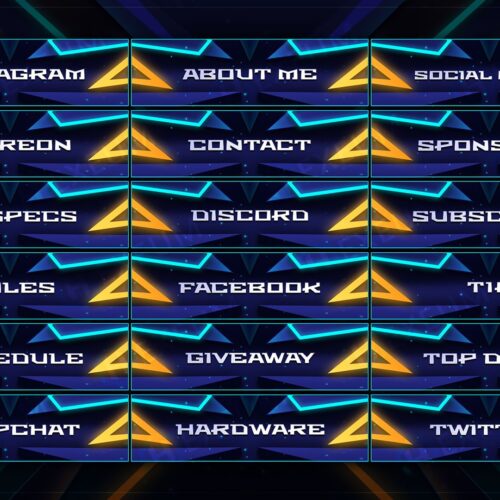 Blue Twitch Panels
