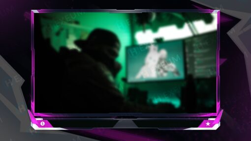Pink and White Webcam Overlay