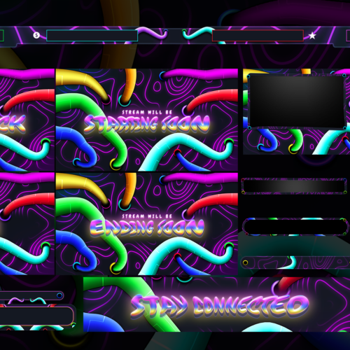 Multicoloured Animated Stream Overlay