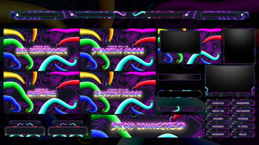 Multicoloured Animated Stream Overlay