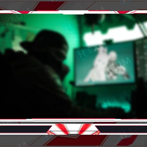 Red and White Webcam Overlay