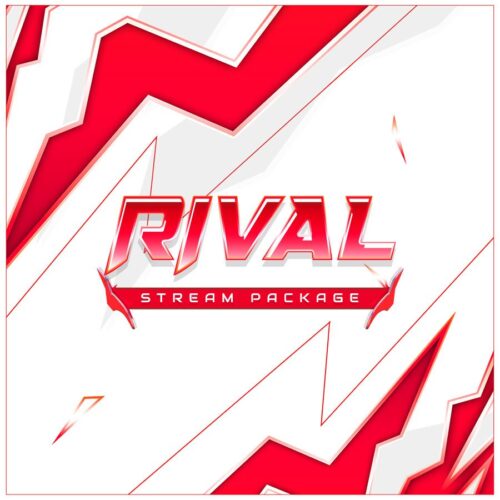 Rival Red and White Animated Stream Overlay