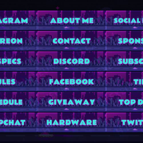 Pixel City Twitch Panels