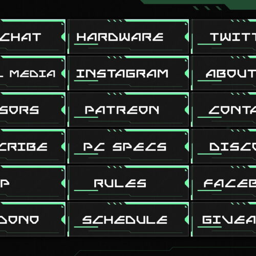 Mint Green Twitch Panels