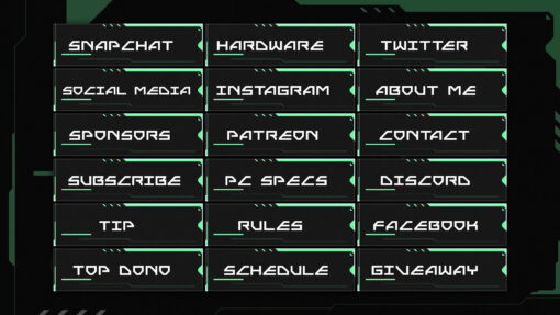 Mint Green Twitch Panels