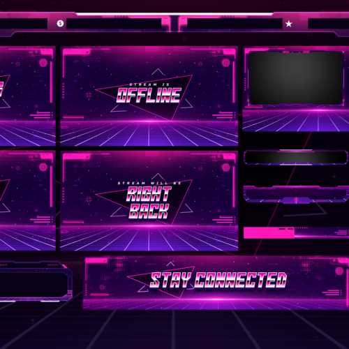 Retro Tech Animated Obs Overlay