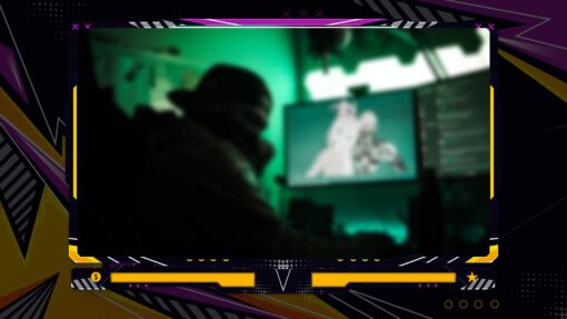 Purple and Yellow Webcam Overlay