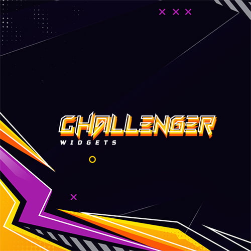 Challenger Purple and Yellow Streamlabs Widgets