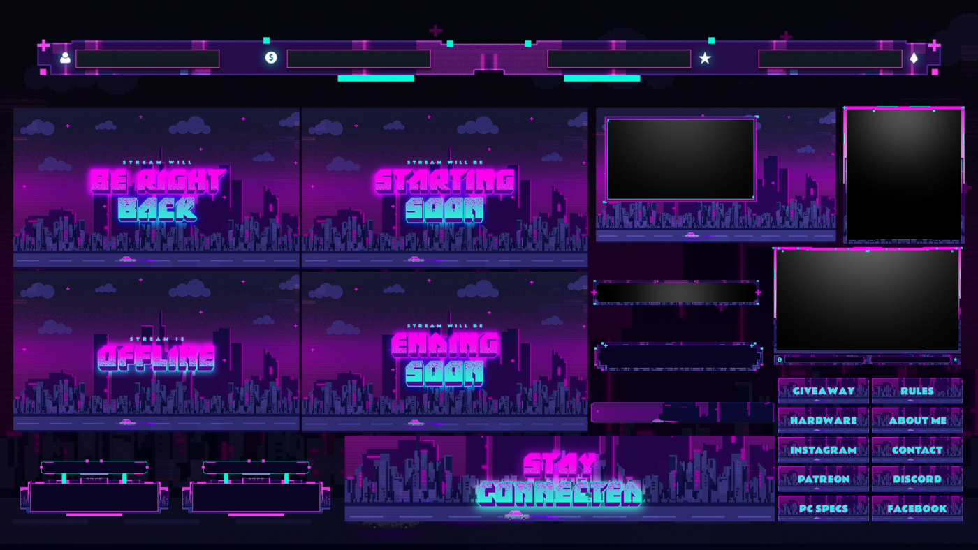 8 bit twitch overlay