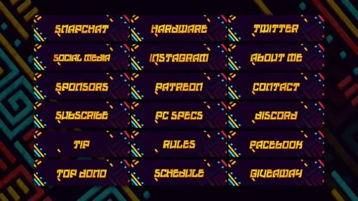 Aztec Twitch Panels