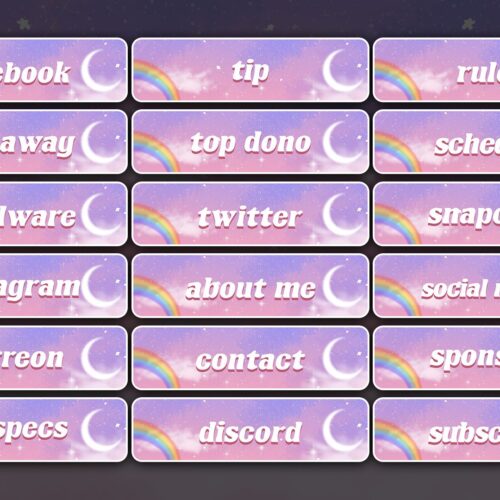 Pastel Twitch Panels