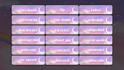 Pastel Twitch Panels