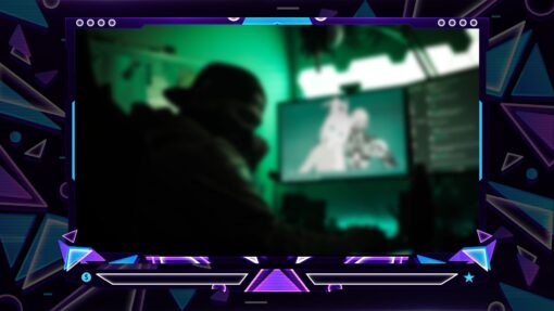 Purple and Blue Webcam Overlay