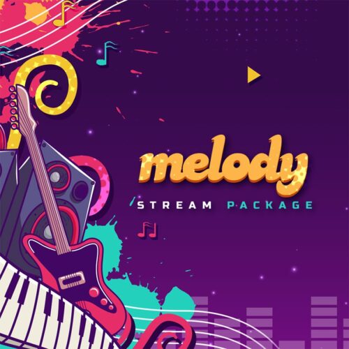 Melody Music Themed Animated Twitch Overlay