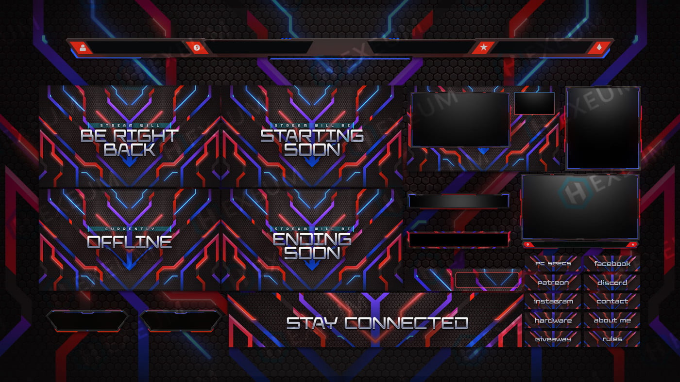 red twitch overlay