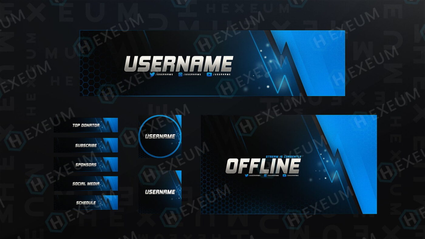 blue twitch overlay previews