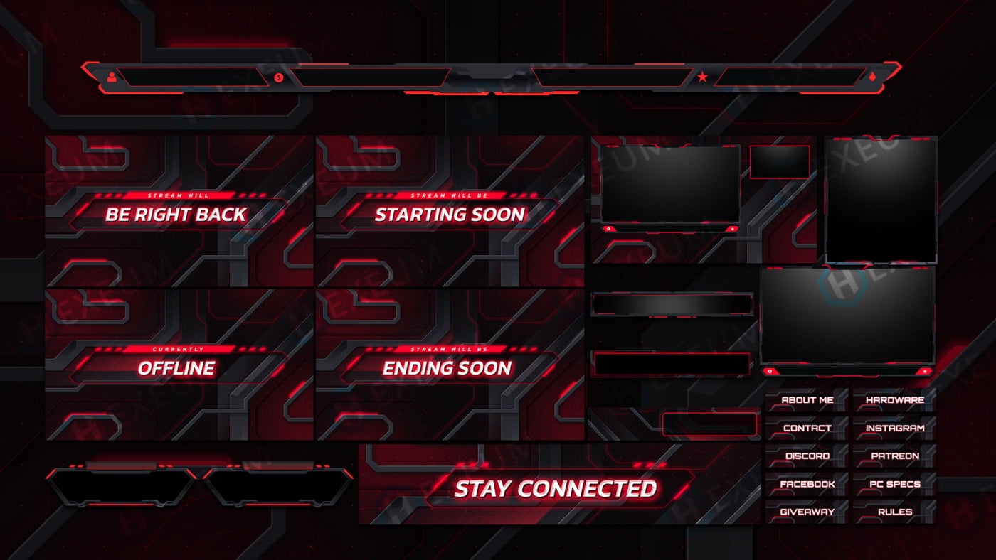 red twitch overlay