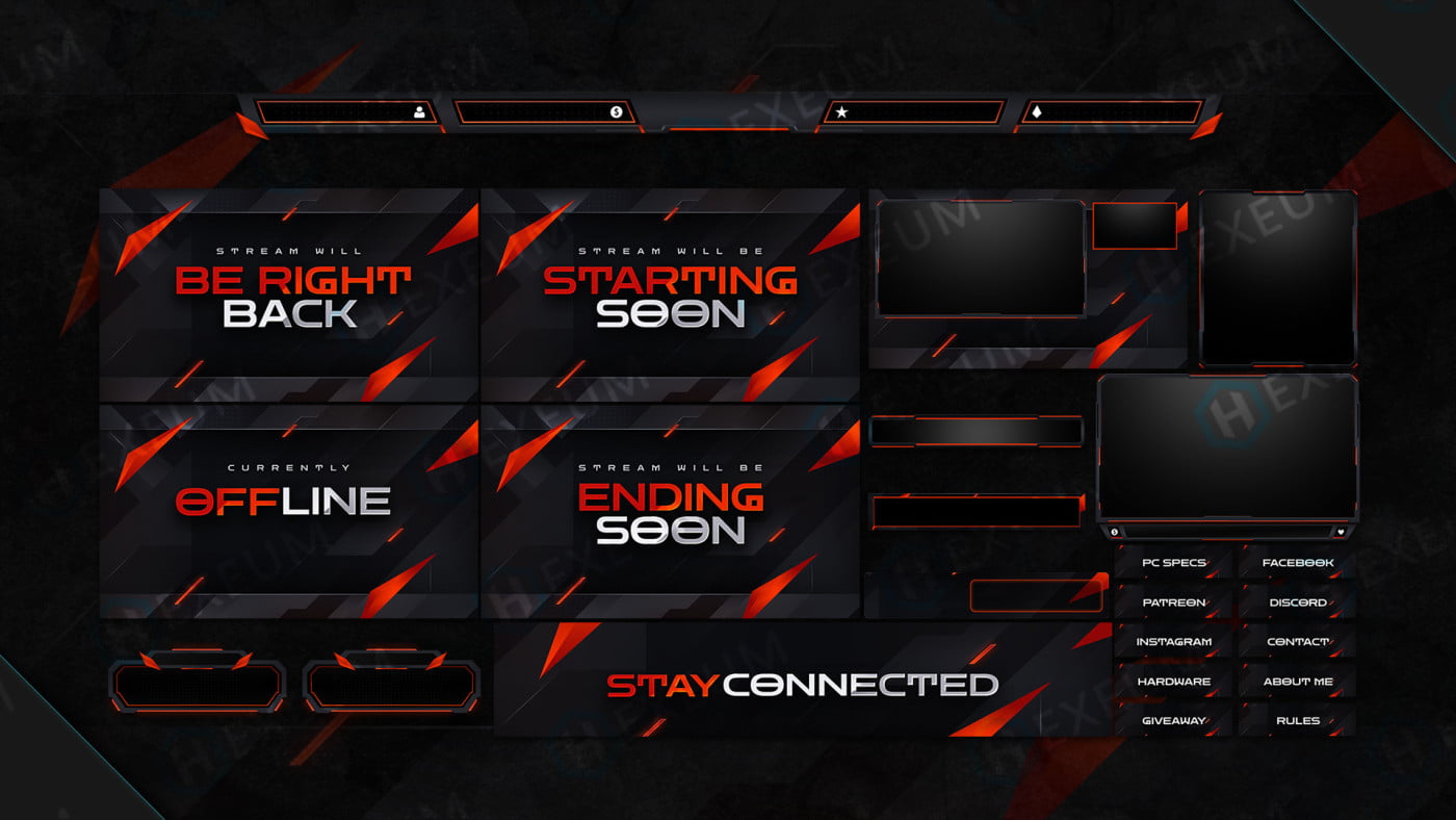 red twitch overlay