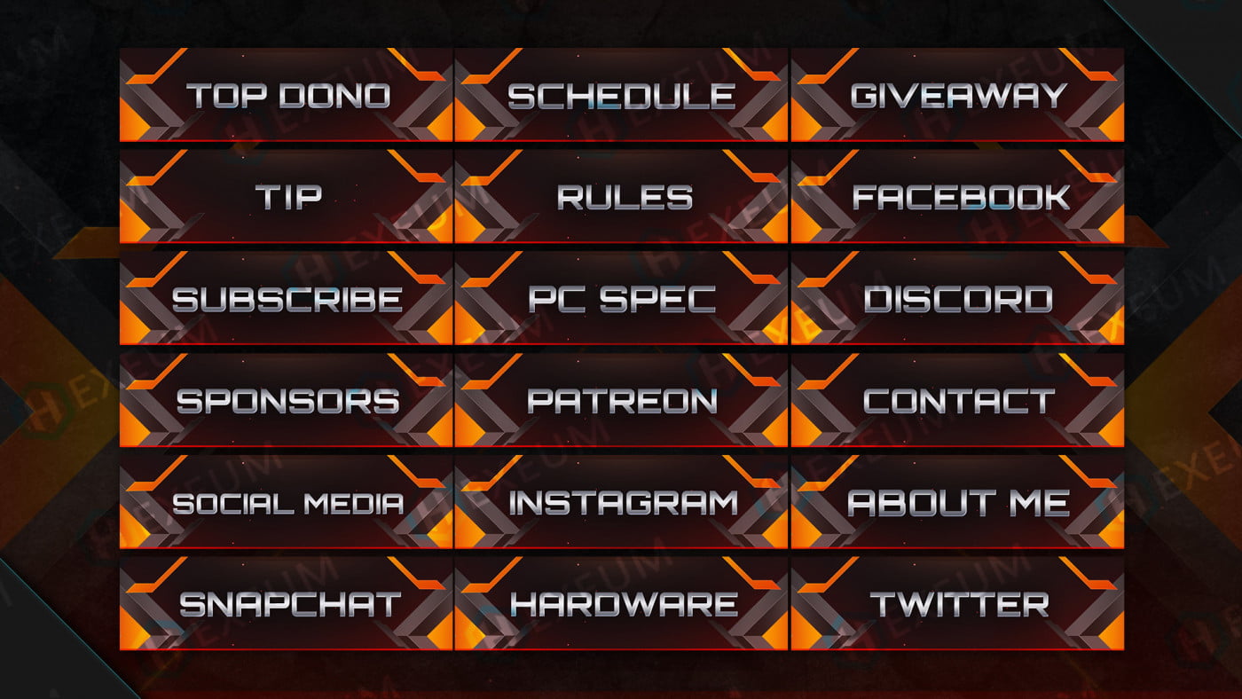 fire twitch overlay panels