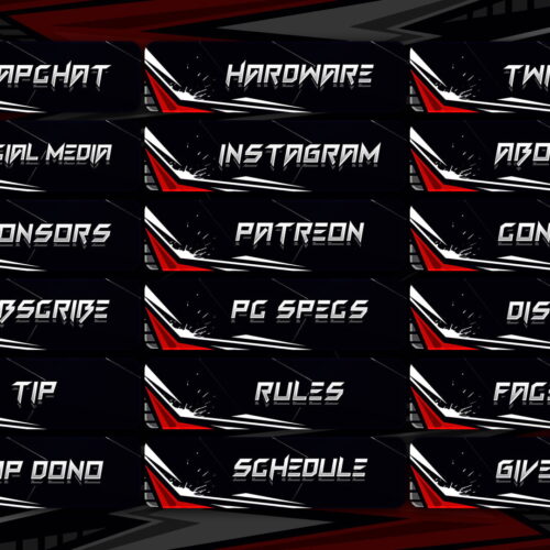 free red twitch panels