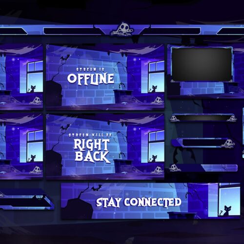 Cute Halloween Animated Twitch Pack