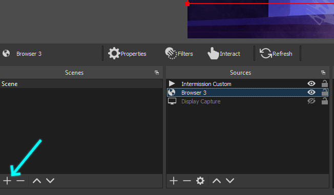 create new obs scene