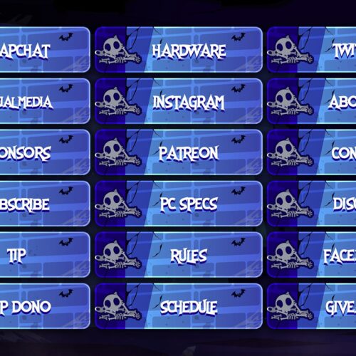 Cute Halloween Twitch Panels