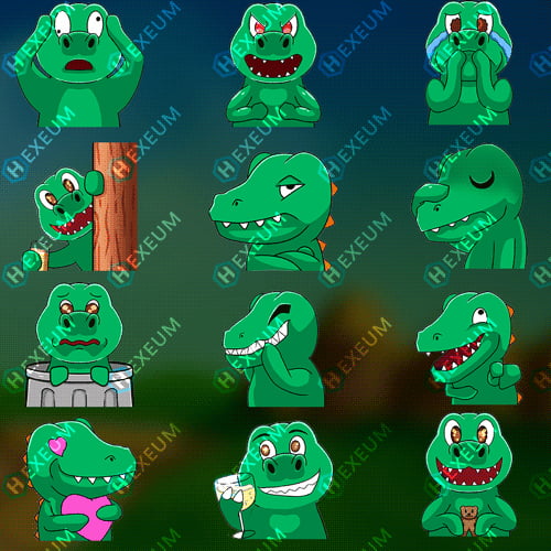 T-Rex Twitch Emotes