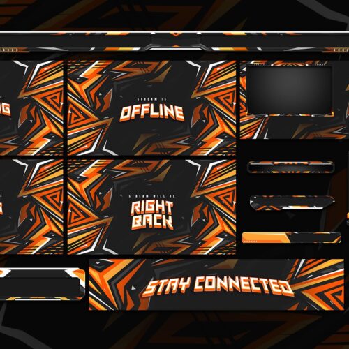 Orange Animated Twitch Overlay