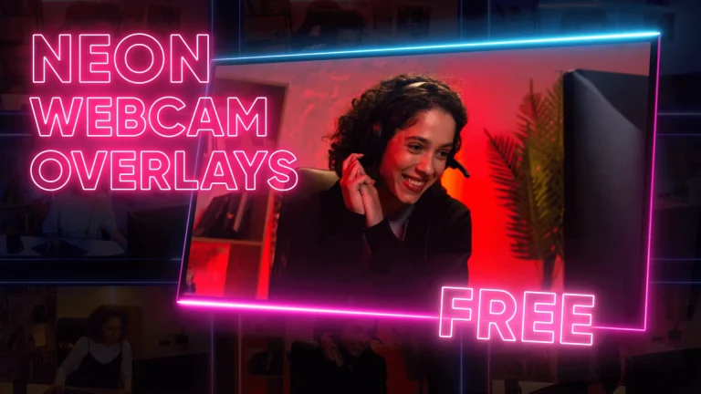 neon webcam overlays preview