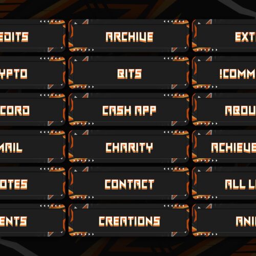 Orange Twitch Panels