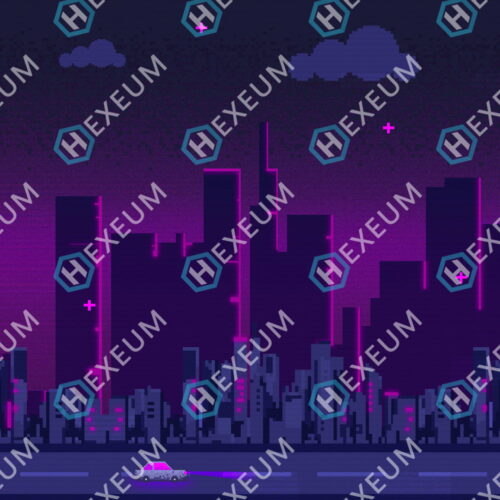 Pixel City Stream Background