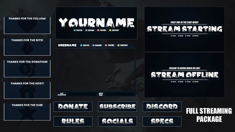 christmas free stream overlays for OBS youtube twitch