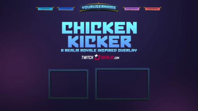light blue free stream overlays for OBS youtube twitch