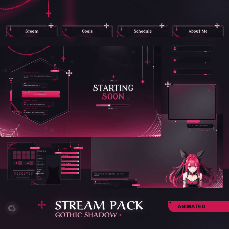 gothic vtuber overlay