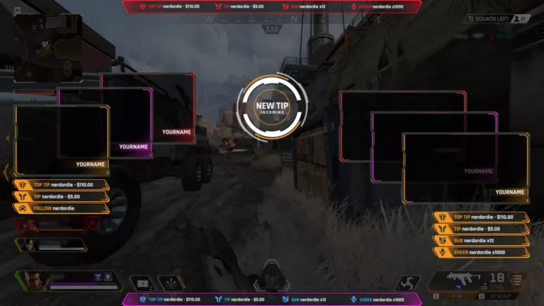 clean orange free stream overlay designs