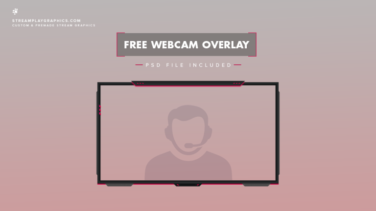 basic red free stream overlays for OBS youtube twitch