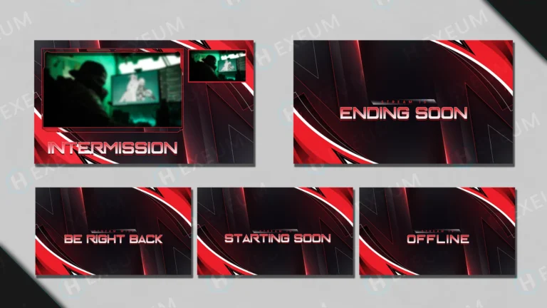 free red stream overlay for twitch