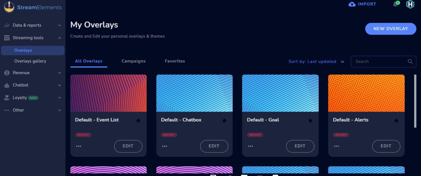 Streamelements overlays