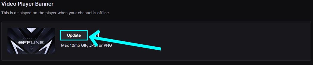 adding an offline banner to Twitch