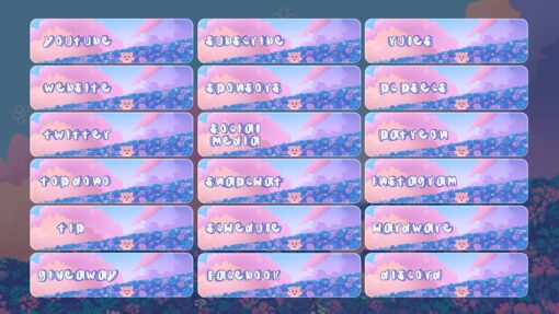 Cute Fox Twitch Panels